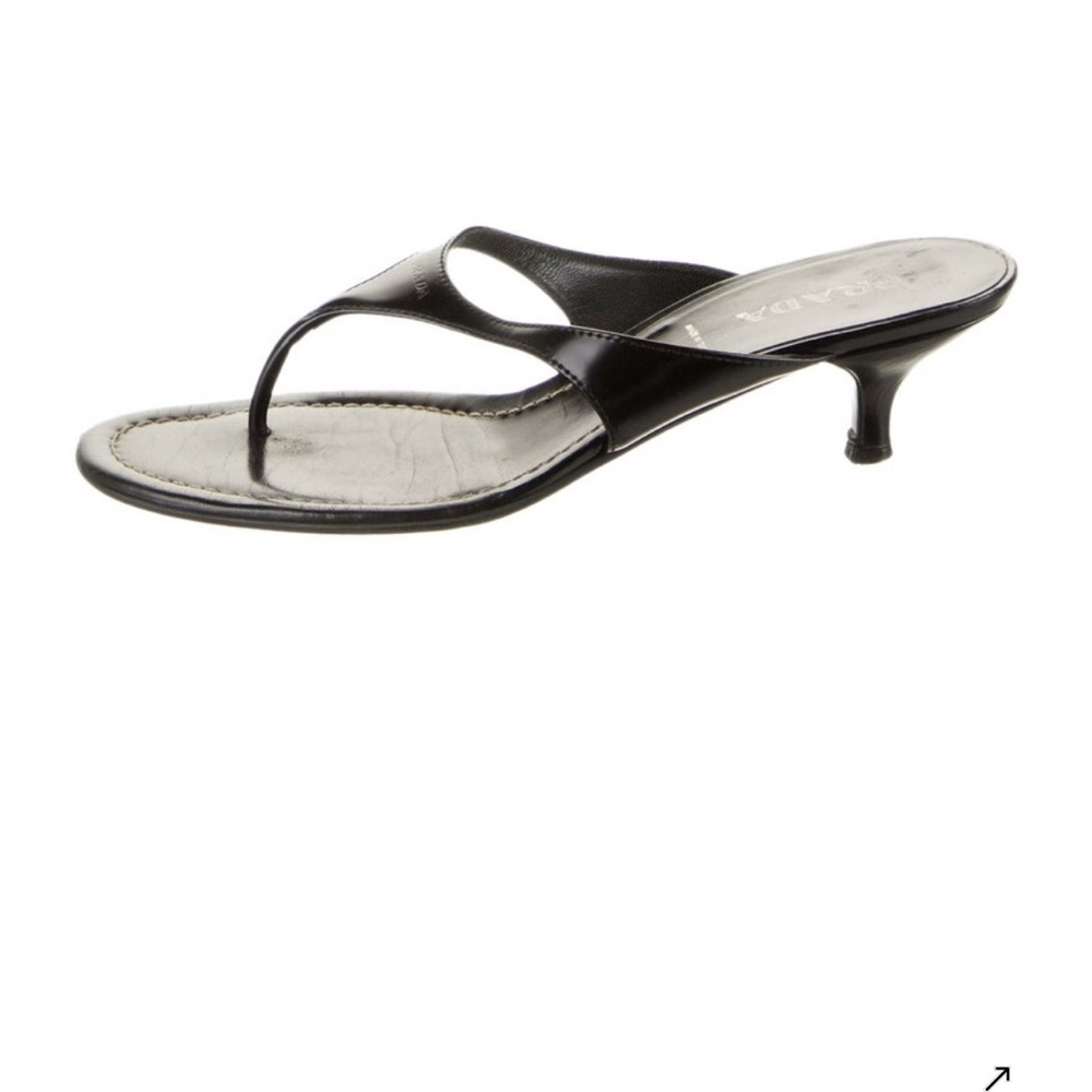 Prada Black Strappy Heeled Sandals